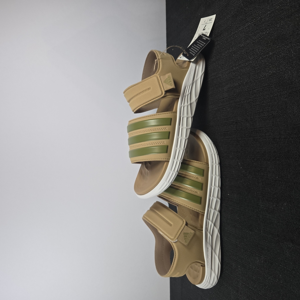 Adidas Tan and Green Sandals - Picture 3 of 9